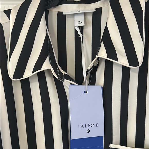 La Ligne Target Striped Black and White Pant set 1X NWT - Picture 2 of 8